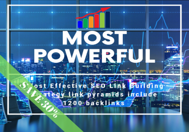 Most Powerful SEO Link Building Strategy link pyramids include 1200+ backlinks for Google rank