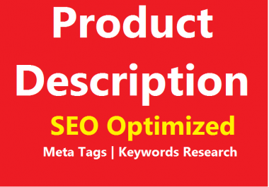 I will write SEO optimized product description