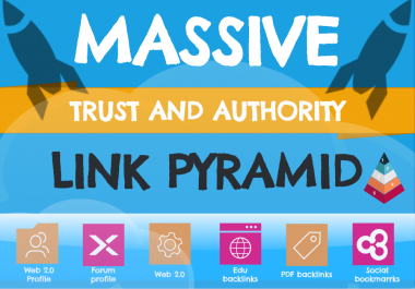 Tier 3 Manual Link Pyramid - PBNs,  Web2.0,  EDU,  Social