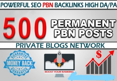 i will provide you 500 High authority pbn backlinks