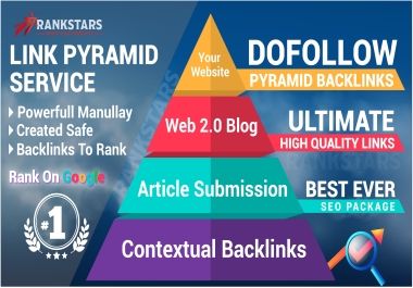 Get Google's Top Ranking with our high-authority SEO link pyramid package