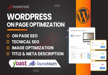 I will do Technical and On Page SEO Optimization service of WordPress website