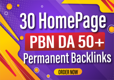 Get 30 Homepage PBN DA50+ Do-Follow SEO Backlinks High DA PA TF CF DR Quality Links