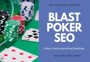 JUDI BLAST 888+ Poker/casino/gambling SEO backlinks ranking solution all algorithm safe