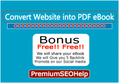 Convert your website in a PDF eBook