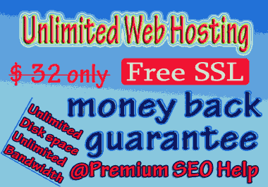 cPanel unlimited web hosting - money back guarantee