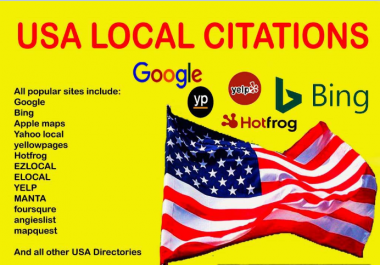 I will create 300 Live USA local citations for local business seo