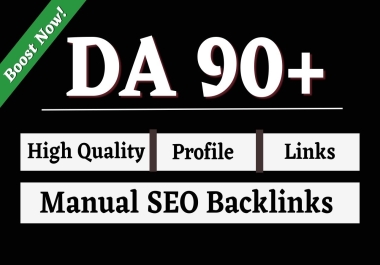 30 SEO Backlinks DA90+ Manual High Quality Links To Boost Ranking