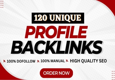 120 Unique Profile Backlinks From High Authority Sites