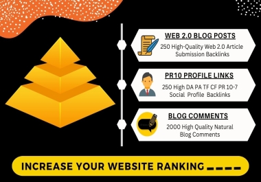 RANK BOOSTER PACKAGE - High Quality White Hat SEO Backlinks Pyramid Service