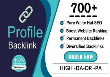 700+ Profile Backlinks High Quality Article,  Forum,  Wiki,  Social SEO links To Boost Ranking
