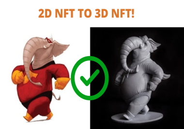 I will turn any 2d nft to 3d nft art for you