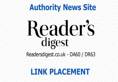 Arrange a link placement on Readers Digest - Readersdigest. co. uk