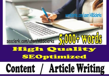 10X 500+ words Perfect ARTICLE Writing or WEBSITE Content writing for SEOptimization