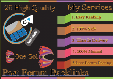 Do HQ 60 HQ Forum Posting Backlink For Easy Ranking Your Site
