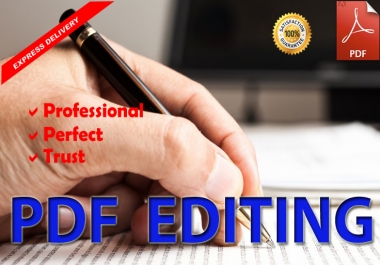 I will Edit PDF Document professionally