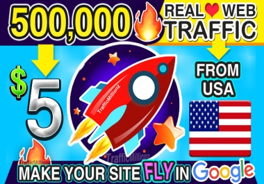 drive organic 500,000 USA web traffic visitors to your website
