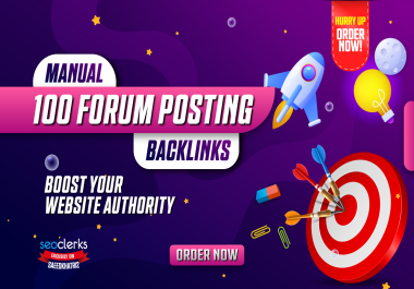 Manual 100 Forum Posting Backlinks for Boost Your Website Authority