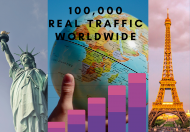 I will send 100000 real human traffic from all over the world