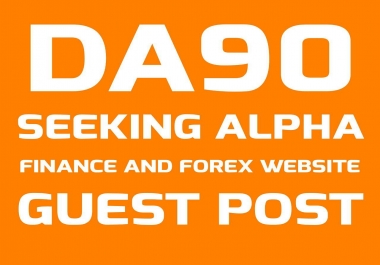 Guest post on seeking alpha da90 finance website