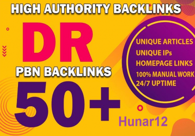 Get 101 DR 50+ homepage permanent PBN Backlinks