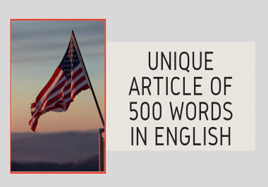 I will write a unique and optimized SEO article in English