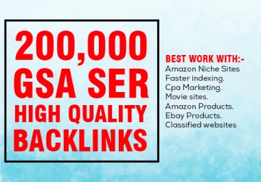 provide 200,000 GSA ser backlinks for seo rank