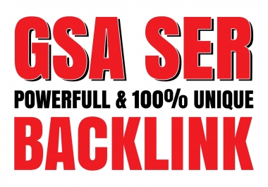 I will Create 1 Million High Quality GSA SER Verified Backlinks