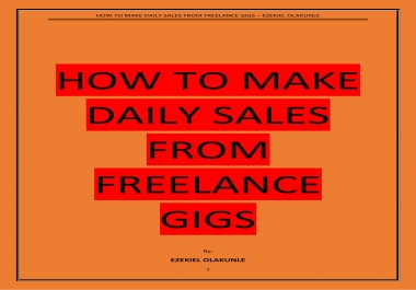How rank your freelance service to first page and start making sales daily