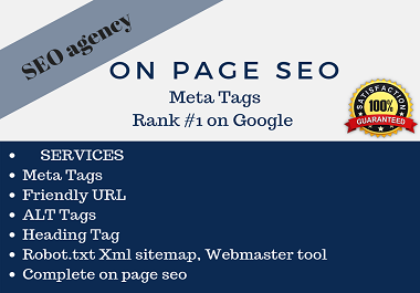 do onpage seo write meta tags,  tilte,  description,  alt tag rank website first page