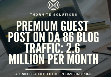 Premium Guest Posting with DoFollow Backlink on Real Traffic Blog with 2.6 Million Traffic Per Month