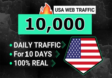 10000 USA Web Traffic for 10 days Daily 1000 traffic
