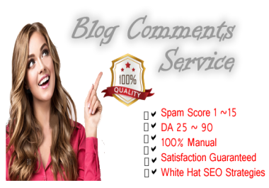 100 Blog Comments 100 White Hat Strategies & 100 Manual work
