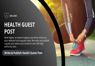 I will publish guest post on my UK health blog
