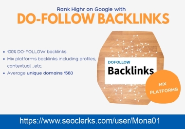 Build 400+ Do-follow backlinks mix platforms