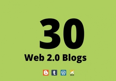 I Will Rank your blog with 30 WEB 2.0 backlinks