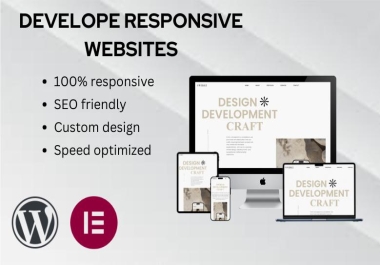 I will create Fully Responsive Wordpress Websites