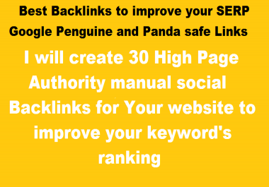 Create 30 High authority Profile Backlinks