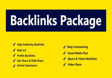 High Quality and Manually Back-links Package