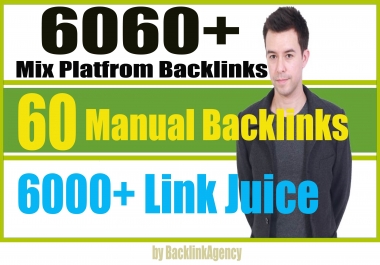 6060+ Mix Platform Backlinks Web2,  Profile,  Wiki,  Bookmark,  Edu-Gov And 6000+ Tier2 Link Juice