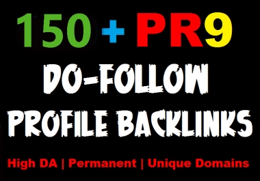 I will Manually Do - 150 Pr9 High Domains Authority Safe Seo Backlinks From DA PA-100-50