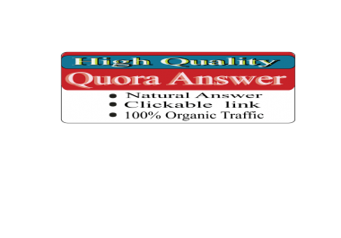 I'll do 20 Quora answer with 100 organic Traffic for promoted your website.