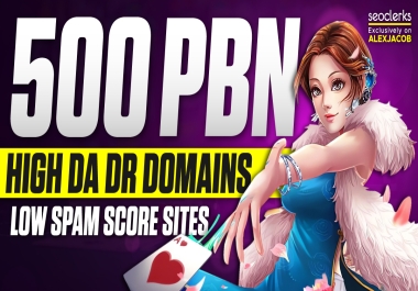 Biggest Offer 500 PBN Casino slot judi Contextual dofollow Backlinks private blog network