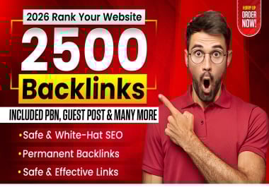 2026 Rank your website on 1 page with 2500 Backlinks included,  PBN,  Guest post,  forum