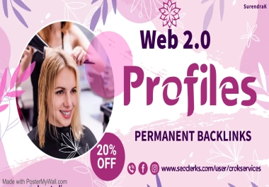 Get 40 High PR Authority Web 2.0 Profile Links To Increase Your Web Ranking