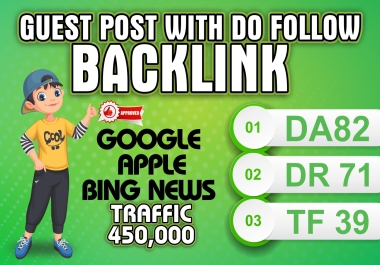 I will publish on high authority website with dofollow backlinks