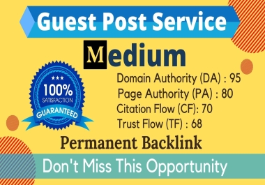 I will write and publish 5 guest post on medium. com DA95