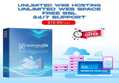 Unlimited Web Hosting Per Year - Free SSL - 24/7 Support - cPanel 2024