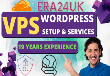 VPS Server WordPress Website Fix Plus Cloudflare,  Email Configuration,  SSL & Services Era24UK