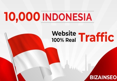 TOP OFFER-Traffic to your website from 10,000 Indonesia TARGETED Organic 100 Website Visitors